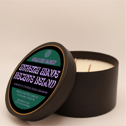 Athena above, Hecate below