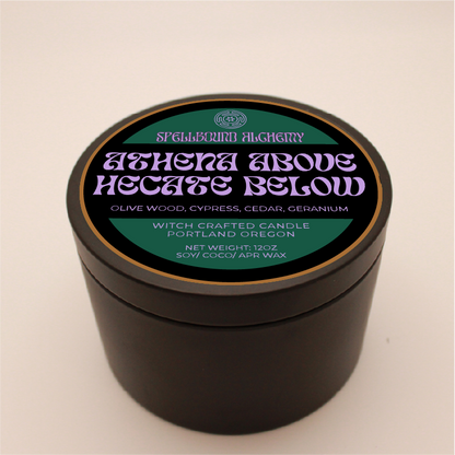 Athena above, Hecate below