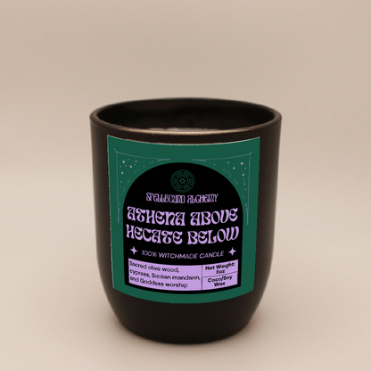 Athena above, Hecate below