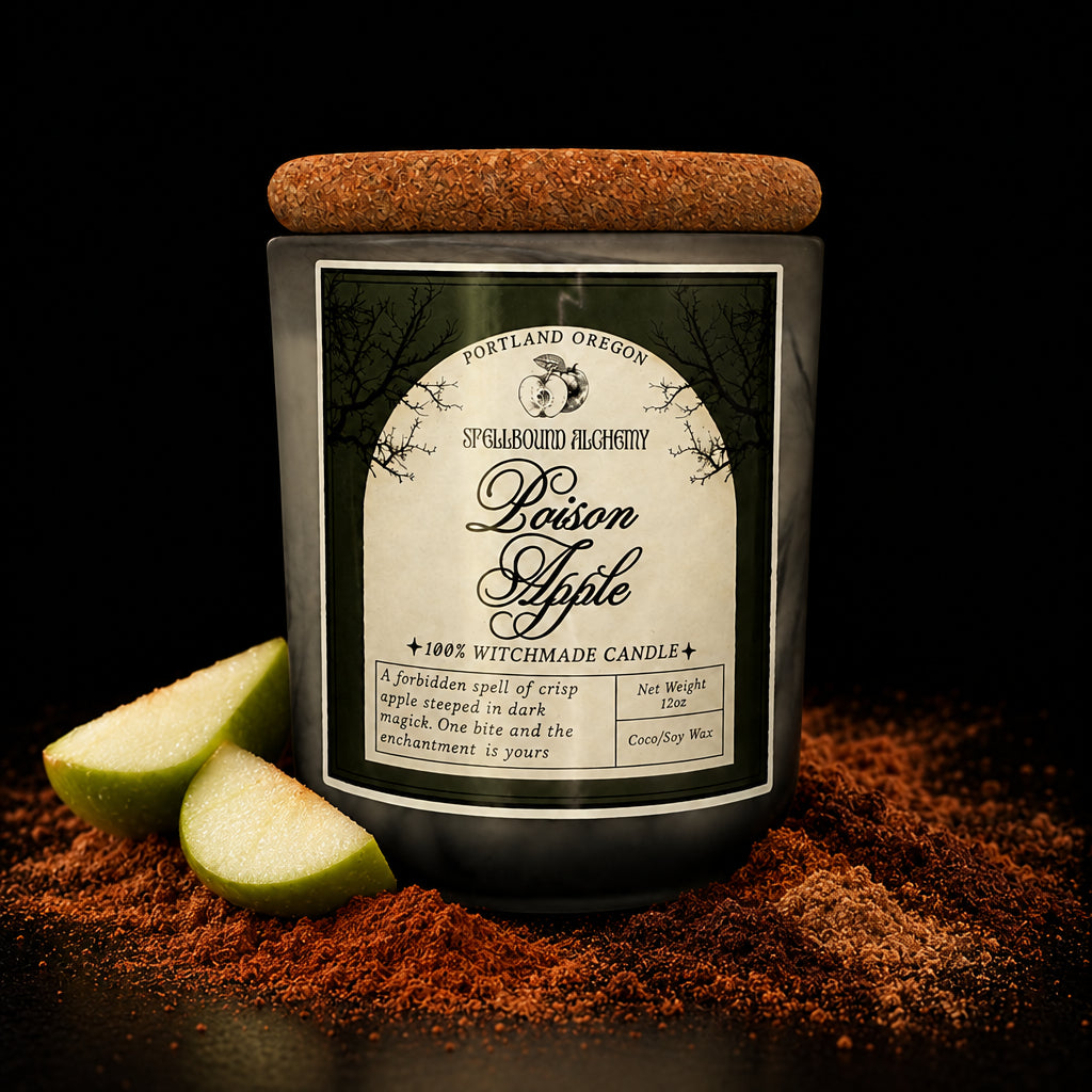Manzana venenosa crujiente (vela de vidrio)