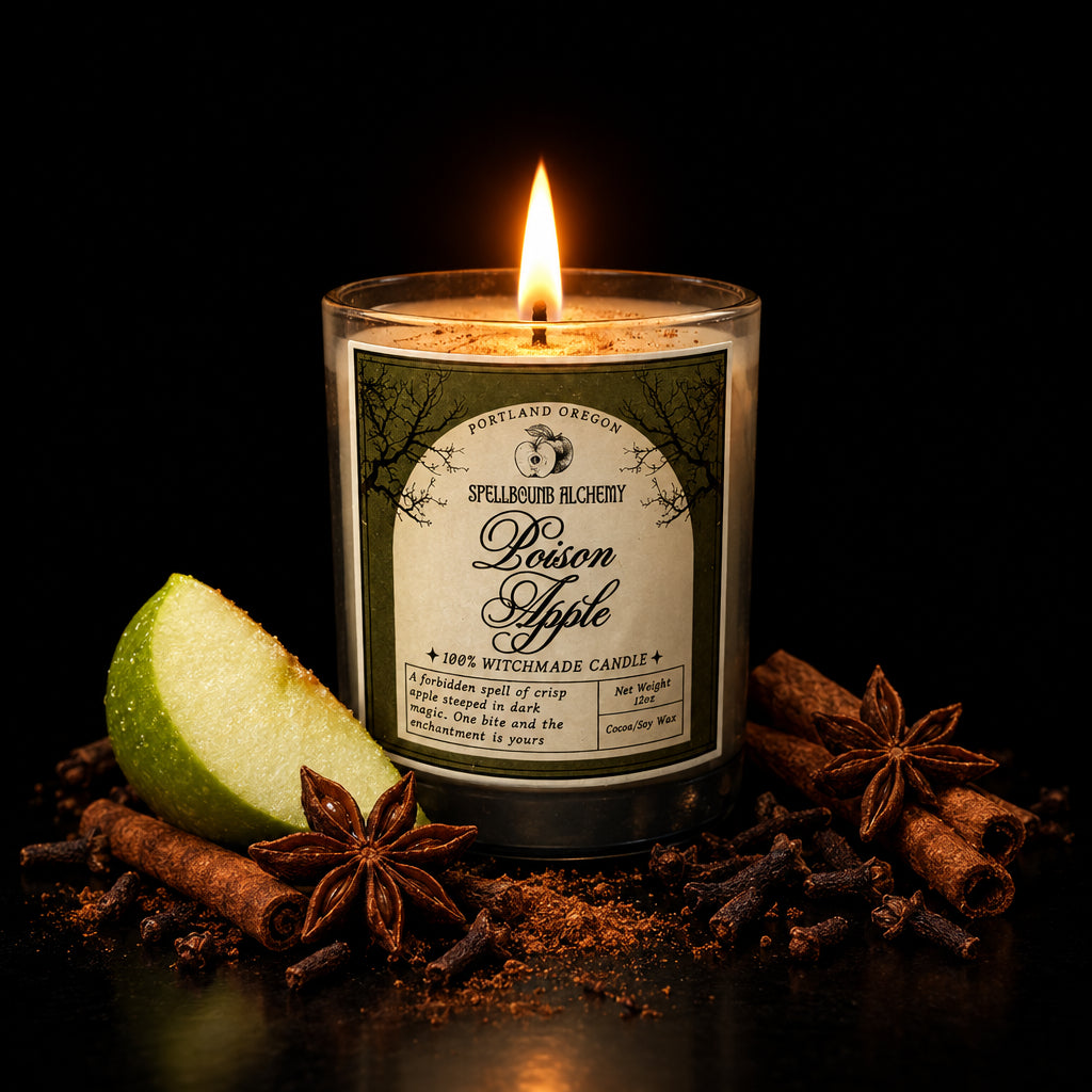Manzana venenosa crujiente (vela de vidrio)