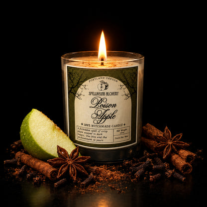 Manzana venenosa crujiente (vela de vidrio)