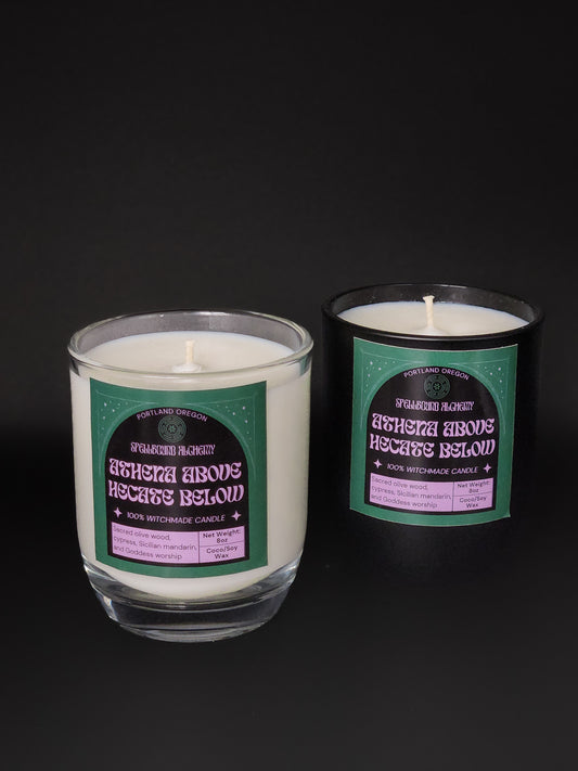 Atenea arriba, Hécate abajo (Vela de cristal)